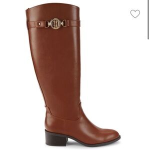 TOMMY HILFIGER Logo Belted Knee High Boots